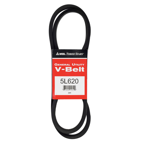 General Utility V-Belt FHP 5L620 0.63" W X 62" L For Fractional Horsepower Motors Black