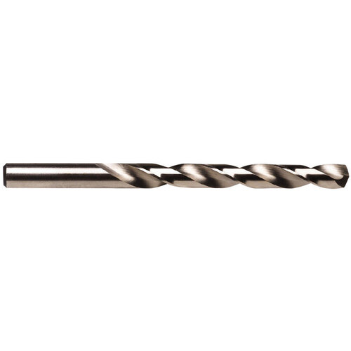 Jobber Drill Bit, 1/2 in Dia, 6 in OAL, Spiral Flute, 1/2 in Dia Shank, Cylinder Shank Gold Oxide