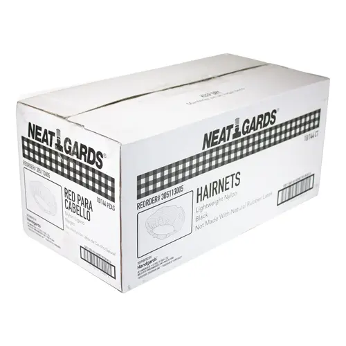 NEATGARDS 305113005 HAIRNET NYLON BLACK LARGE LIGHT WEIGHT