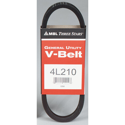 General Utility V-Belt FHP 4L210 0.5" W X 21" L For Fractional Horsepower Motors Black