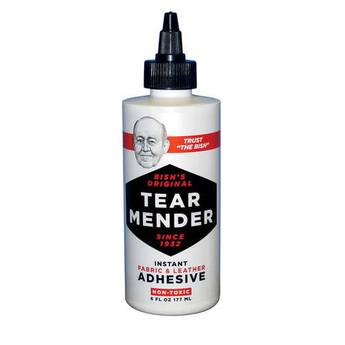 Tear Mender TG-6 Fabric & Leather Adhesive High Strength Liquid 6 Oz White