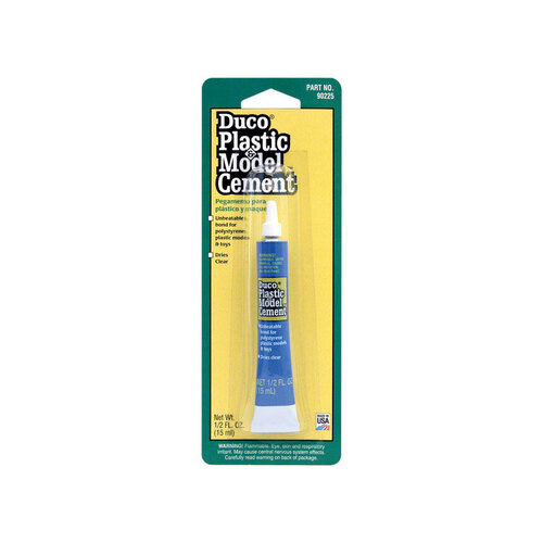 Plastic and Model Cement, Clear, 0.5 oz Tube