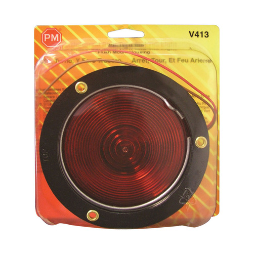 PM Company, LLC V413 Trailer Light, 24 V, Incandescent Lamp, Red Lamp