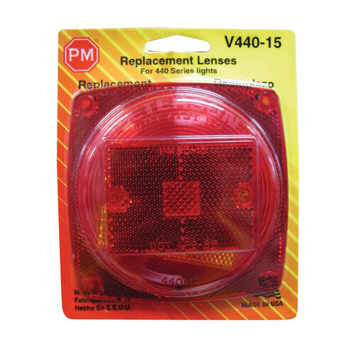 PM Company, LLC V440-15 Stop and Tail Lens Kit, Red, For: 440, 440L, 441, 441L, 452 and 452L Series Lights