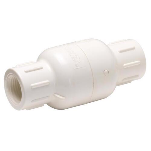 Homewerks VCKP40B4B Check Valve 3/4" D X 3/4" D FIP PVC Spring Loaded