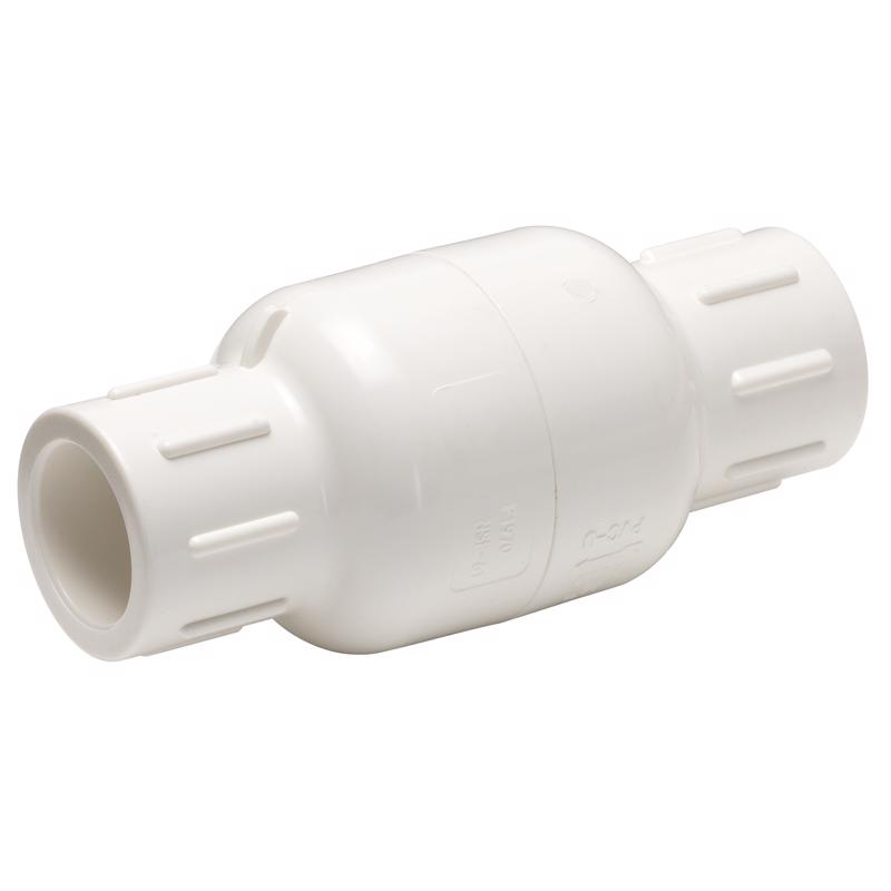 Homewerks VCKP40E3B Check Valve 1/2" D X 1/2" D Solvent PVC Spring Loaded