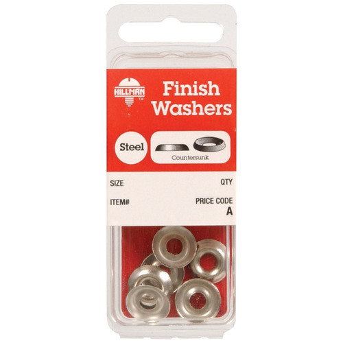 Finish Washer Nickel-Plated Steel .190" Nickel-Plated