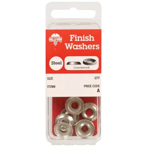 Finish Washer Nickel-Plated Steel .138" Nickel-Plated