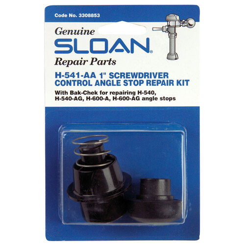 Sloan 3308853 Angle Stop Repair Kit Black Plastic Black