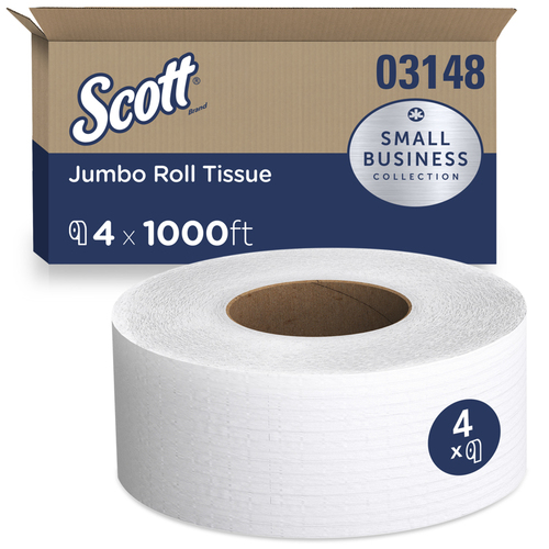 SCOTT 03148 Toilet Paper 4 Rolls 1000 sheet 1000 ft. White