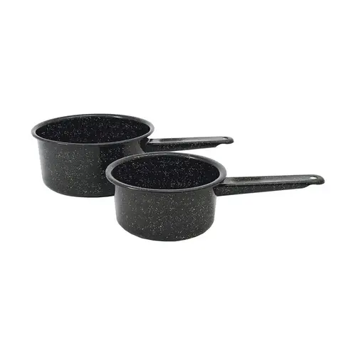 Granite Ware 305658 Sauce Pan Set Ceramic Over Steel Black Black
