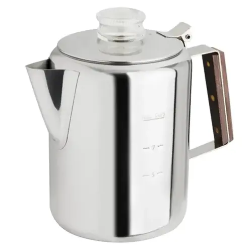 Stovetop Percolator Rapid Brew 9 cups Silver Silver