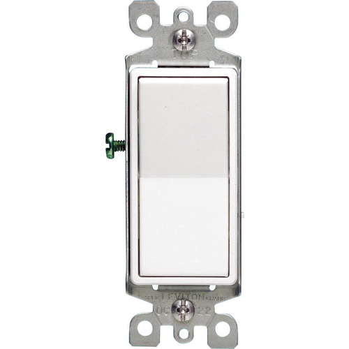 AC Quiet Switch Decora 15 amps Three Pole Rocker White White