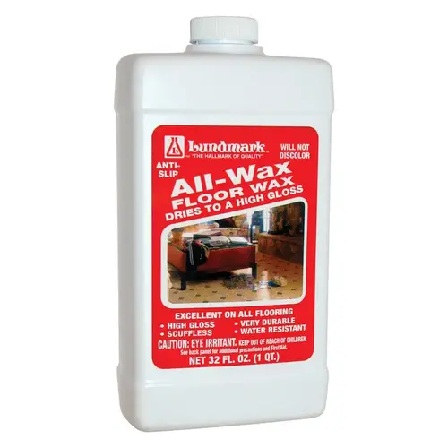 Lundmark 3201F32-6 Anti-Slip Floor Wax All Wax High Gloss Liquid 32 oz High Gloss