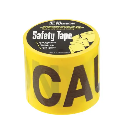 C.H Hanson 15001 Barricade Tape 200 ft. L X 3" W Plastic Caution Yellow Yellow