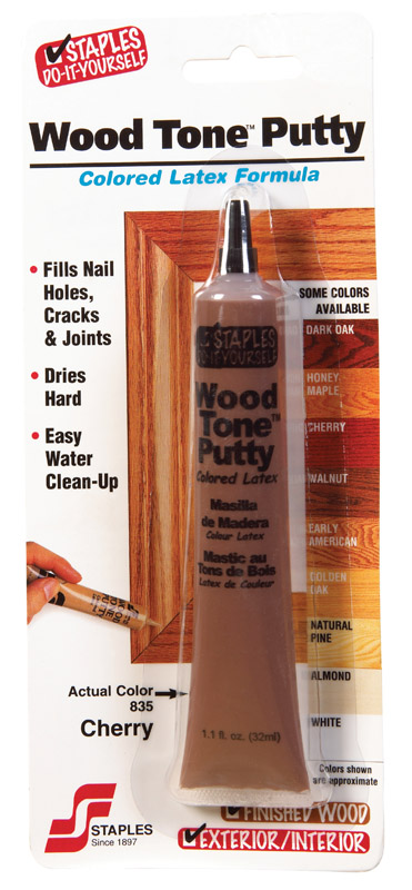 Staples 835 Colored Latex Putty Wood Tone Red Mahogany/Cherry 1.1 oz Red Mahogany/Cherry