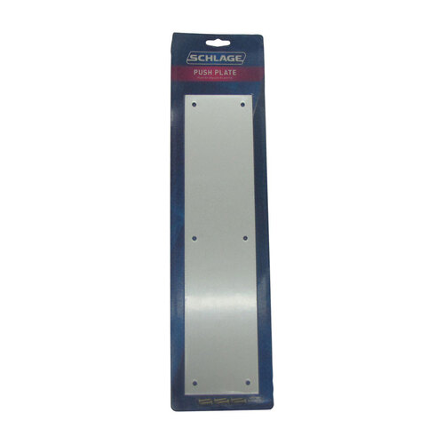 Schlage C8200-PA28 Push Plate, Aluminum, Anodized, 15 in L, 3-1/2 in W