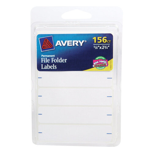 Avery 91191-XCP6 Tabbed File Folder White White - pack of 6