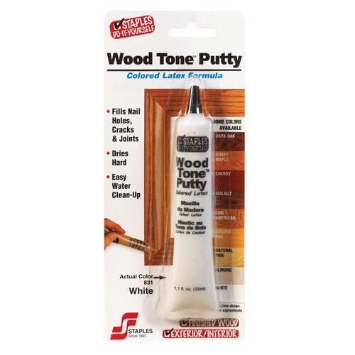 Staples 831 Colored Latex Putty Wood Tone White 1.1 oz White
