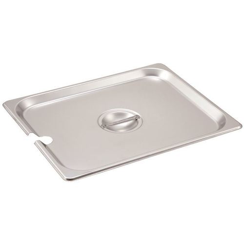 WINCO SPCH COVER STEAM PAN STAINLESS STEEL HALF SIZE SLOTTED