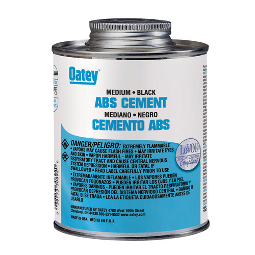 Oatey 30999 Cement Black For ABS 4 oz Black