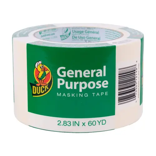 Masking Tape 2.83" W X 60 yd L Tan Regular Strength Tan - pack of 8