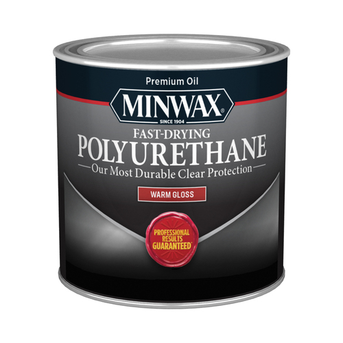 Minwax 23000 4444 Polyurethane, Gloss, Liquid, Warm, 0.5 pt, Can