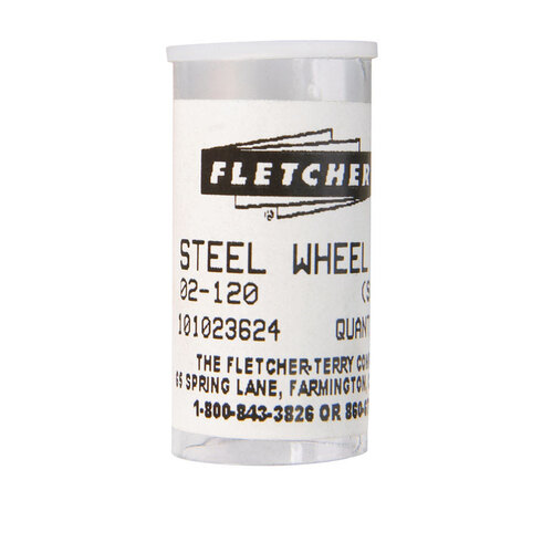 Fletcher-Terry 13204 Glass Cutting Wheel Steel Single Edge 1/8" L Silver