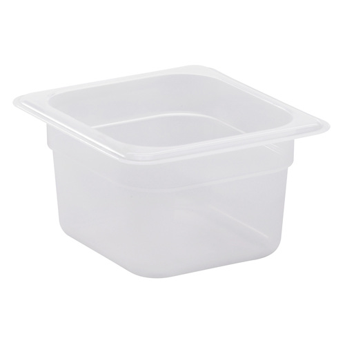Cambro 1/6 Inch X 4 Inch Polypropylene Translucent Sixth Size Food Storage Pan, 6 Each