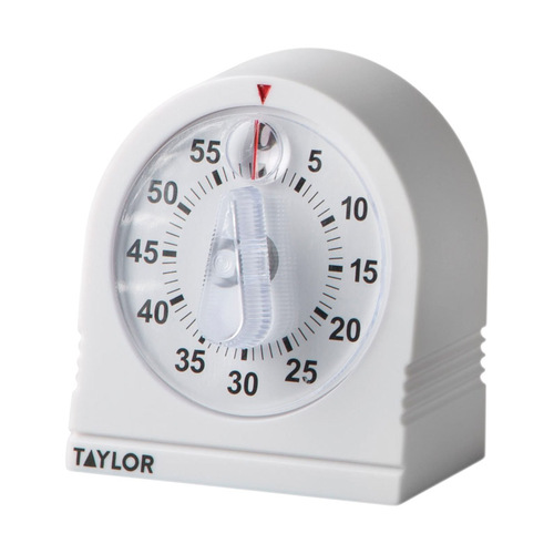 TAYLOR 5870 Kitchen Timer Mechanical Plastic White