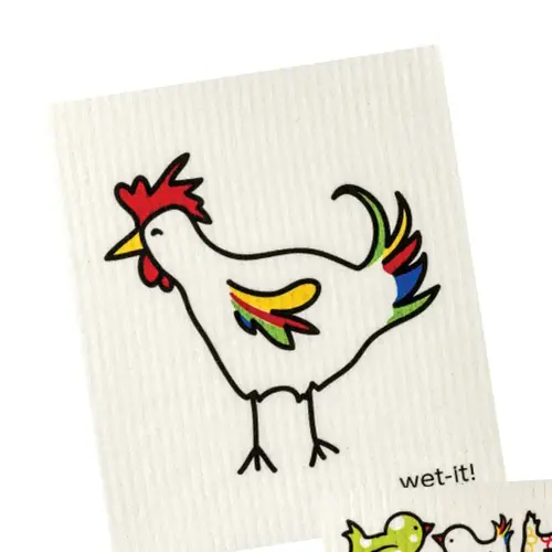 Wet-it W4-06 Dish Cloth Multicolored Cotton Rooster Multicolored