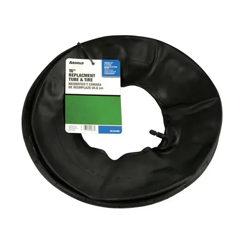 Wheelbarrow Tire and Tube 8" D X 16" D 500 lb. cap. Rubber