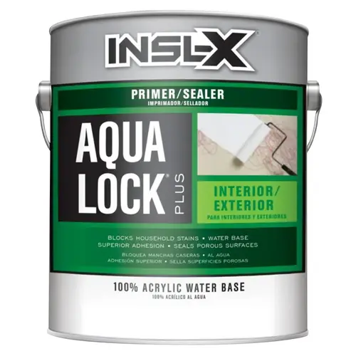 Primer and Sealer Aqua Lock Plus White Flat Water-Based Acrylic 1 gal White