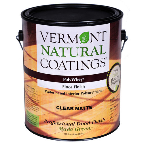 Vermont Natural Coatings 101250 Floor Finish PolyWhey Matte Clear Water-Based 1 gal Clear