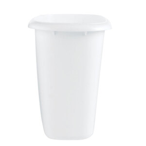 Rubbermaid FG295300 WHT Waste Basket, 6 qt Capacity, Plas