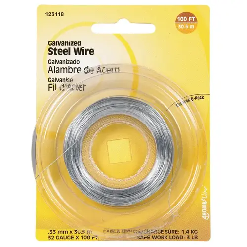 Wire 100 ft. L Galvanized Steel 32 Ga. Galvanized - pack of 10