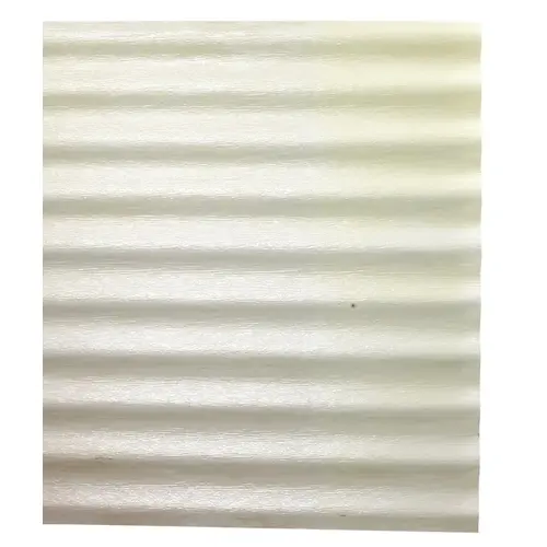 Sequentia C25T.124 WeatherGlaze 26 In. x 8 Ft. White Round 1-Sided Fiberglass Corrugated Panels