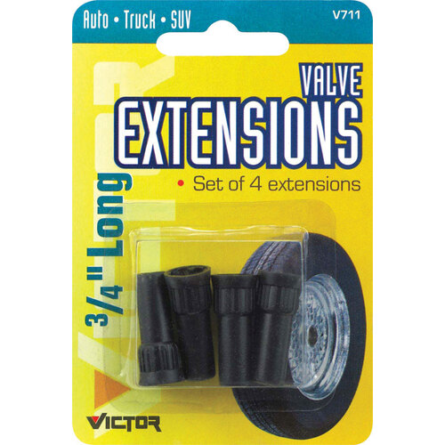 Tire Valve Extension ABS Plastic 60 psi Black