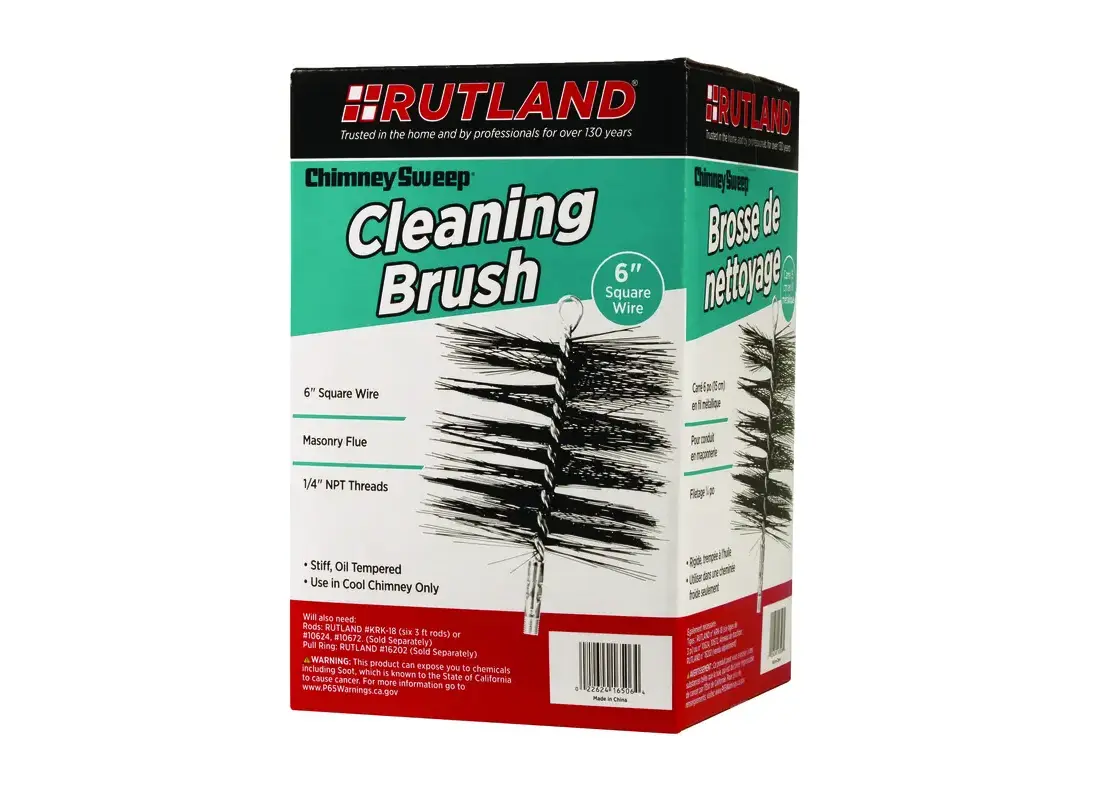RUTLAND 6" Chimney Sweep Square Cleaning Wire Brush