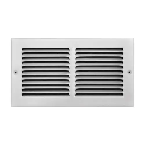 Tru Aire C17012X06 Return Air Grille 6" H X 12" W 1-Way Powder Coat White Steel Powder Coat