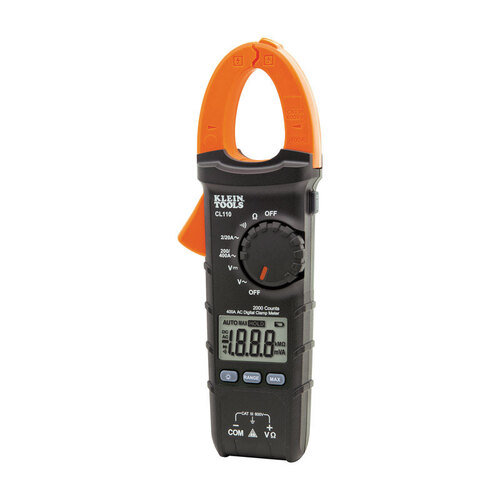 Klein Tools CL120 Clamp Meter Automatic LCD Black/Orange