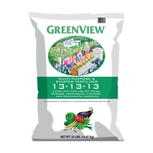 GreenView 22-00566 Fertilizer Fruits/Vegetables 13-13-13 33 lb