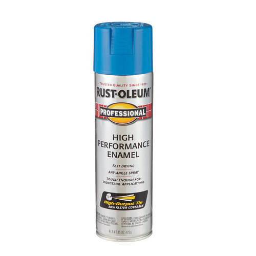 Rust Oleum 7524 838 Spray Paint Professional Gloss Safety Blue 15 Oz 
