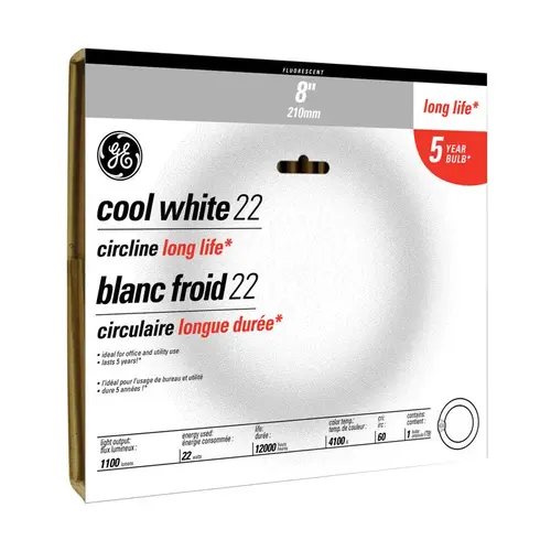 Circline Fluorescent Bulb 22 W T9 8" D Cool White A-Line 4100 K