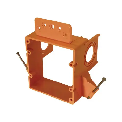 Junction Box Square PVC 2 gang Orange Orange