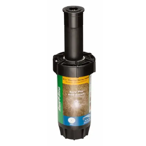 Sprinkler Spray Head Sure Pop 2-1/2" H Full-Circle Black