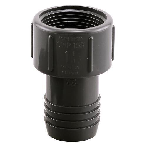 Pipe Adapter 1-1/4" Insert in. X 1-1/4" D FPT Polypropylene