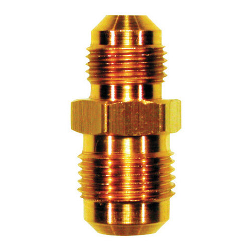 Reducing Union 5/8" Flare X 1/2" D Flare Yellow Brass