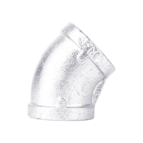 45 Degree Elbow 3/4" FIP each X 3/4" D FIP Galvanized Malleable Iron Galvanized