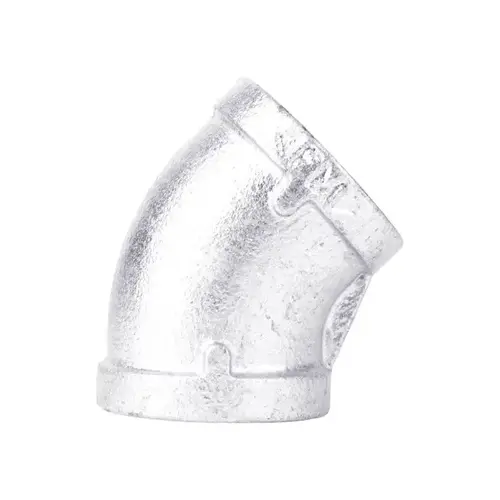 45 Degree Elbow 1/2" FIP each X 1/2" D FIP Galvanized Malleable Iron Galvanized